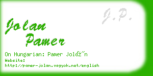 jolan pamer business card